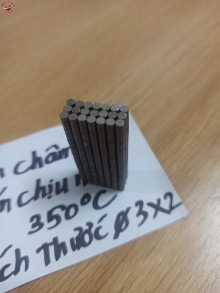 Nam châm viên 3x2mm chịu nhiệt 350 độ C