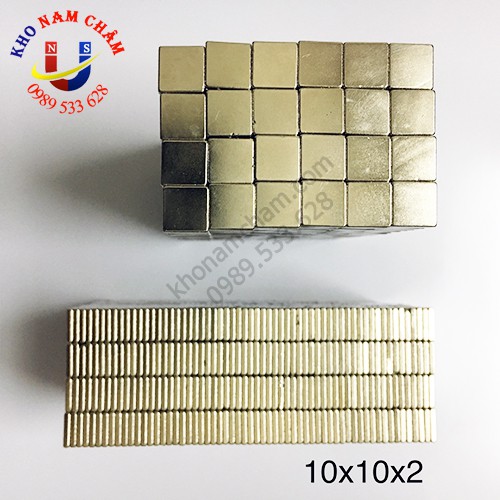 nam châm viên 10x10x2 mm