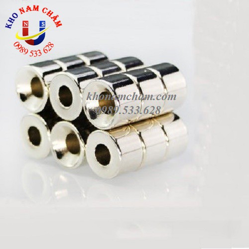 Nam châm đất hiếm 15x10 lỗ 6mm