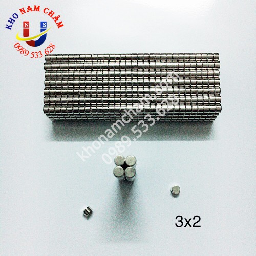 Nam châm viên 3x2 mm