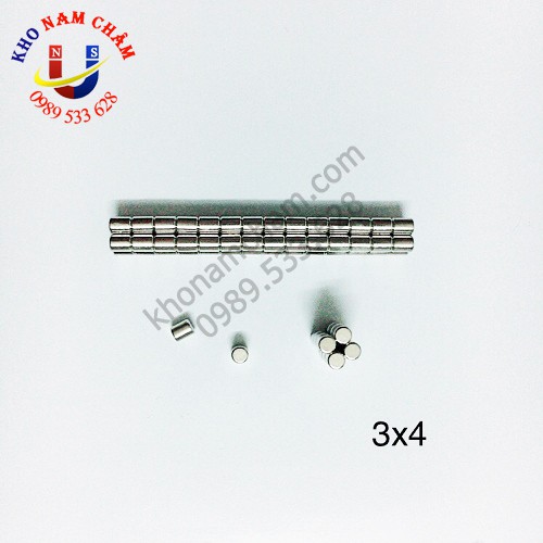 Nam châm viên 3x4 mm