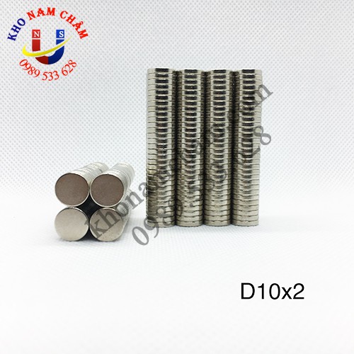 Nam châm viên D10x2 mm