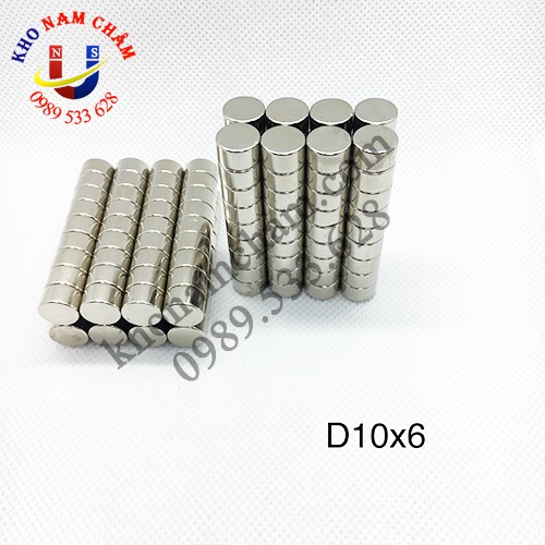 Nam châm viên D10x6 mm