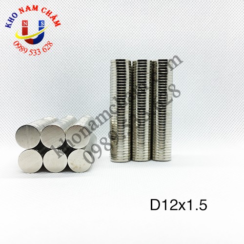 Nam châm viên D12x1.5 mm