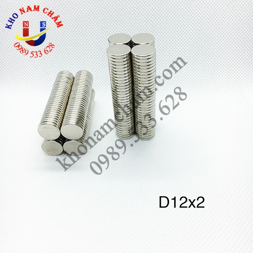 Nam châm viên D12x2 mm