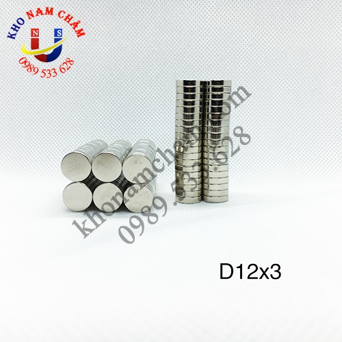 Nam châm viên D12x3 mm
