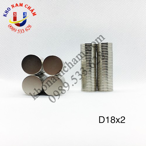 Nam châm viên D18x2 mm