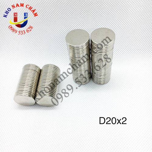 Nam châm viên 20x2 mm