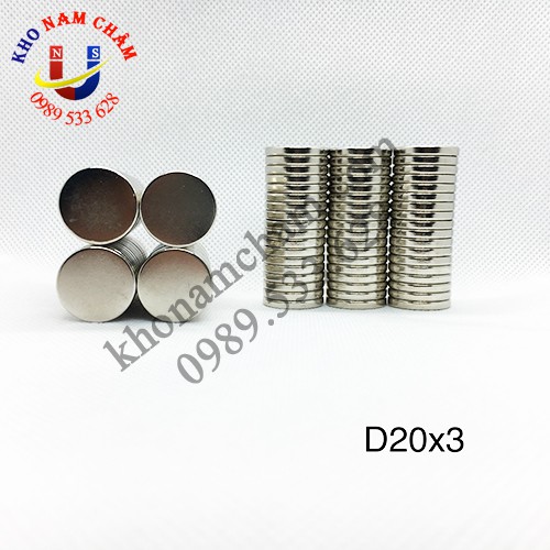 Nam châm viên D20x3 mm