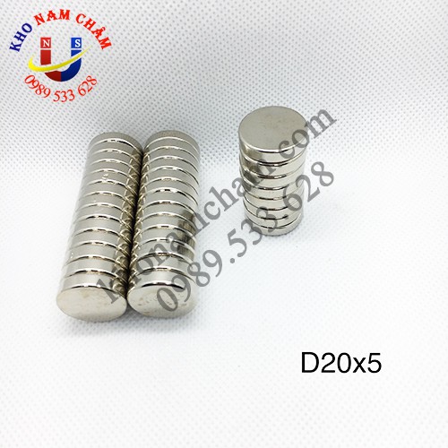 Nam châm viên D20x5 mm