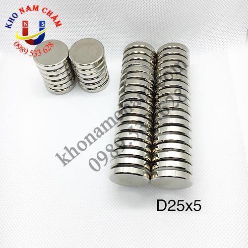 Nam châm viên D25x5 mm