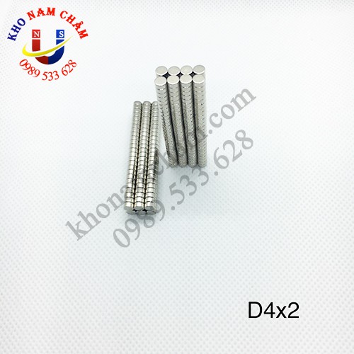 nam châm viên D4x2 mm