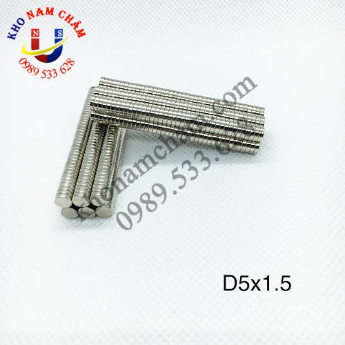 Nam châm viên D5x1.5 mm