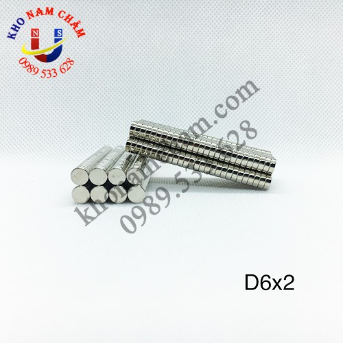 Nam châm viên D6x2 mm