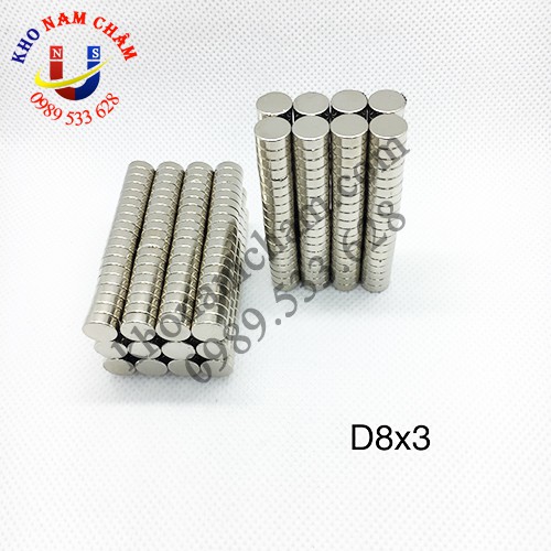 Nam châm viên D8x3 mm