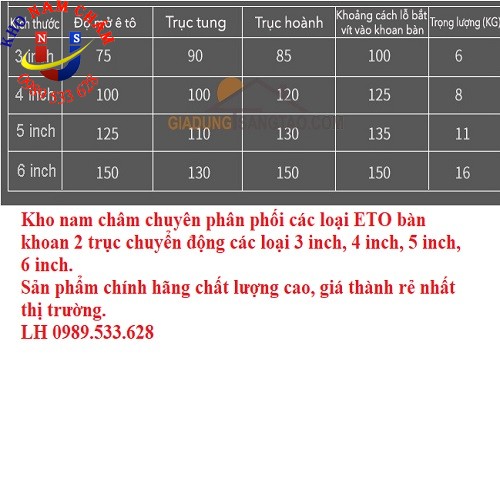 Ê Tô chữ thập kẹp Bàn khoan (5 inch)