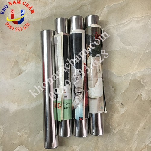 Nam châm thanh phi 25x200mm lực từ 12000 Gs