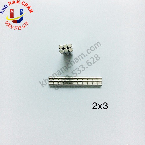 Nam châm viên 2x3 mm