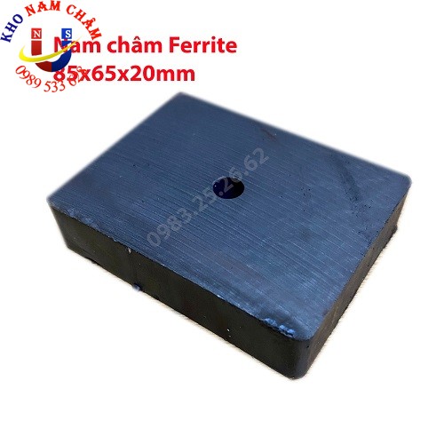 Nam châm vĩnh cửu 85x65x20 lỗ 9mm