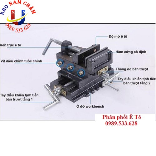 Ê tô chữ thập kẹp bàn khoan (3 inch)
