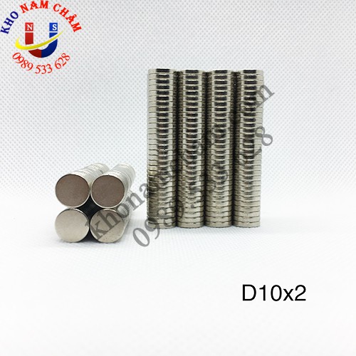 Nam châm viên D10x2 mm