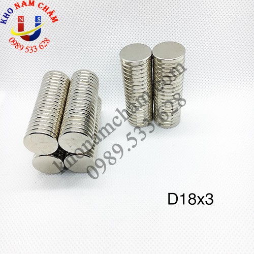 Nam châm viên D18x3 mm