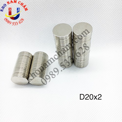 Nam châm viên 20x2 mm