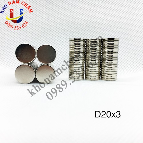 Nam châm viên D20x3 mm