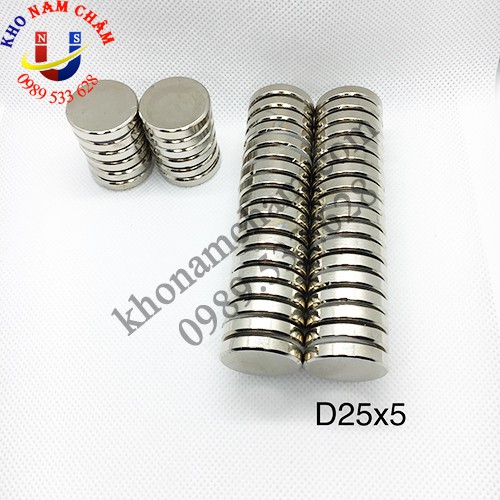 Nam châm viên D25x5 mm