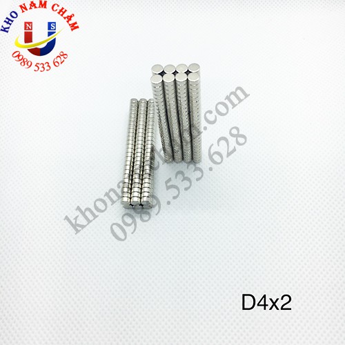 nam châm viên D4x2 mm