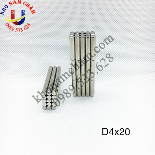 Nam châm viên D4x20 mm