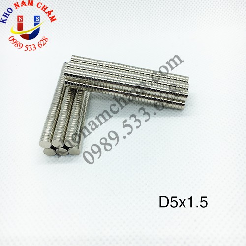 Nam châm viên D5x1.5 mm