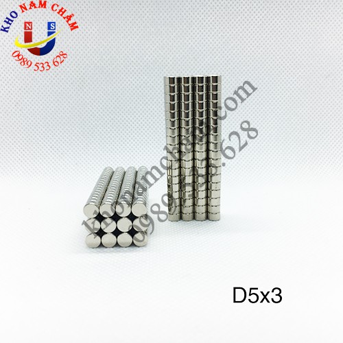 Nam châm viên D5x3 mm