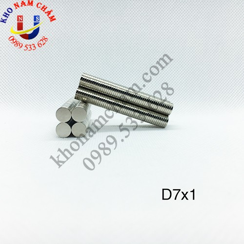 Nam châm viên D7x1 mm