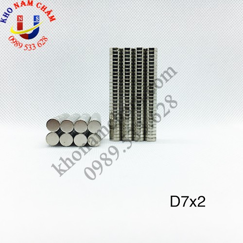 Nam châm viên D7x2 mm