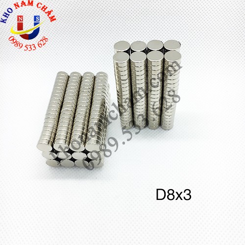 Nam châm viên D8x3 mm