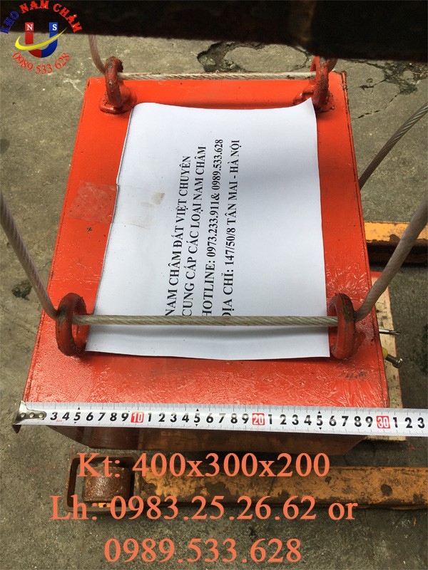 nam châm phẳng kích thước 400x300x200 mm