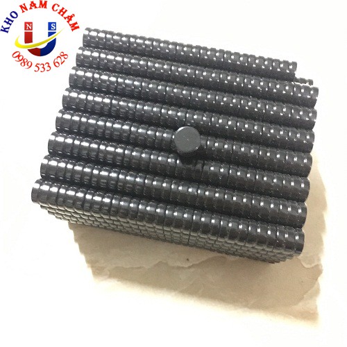 Nam châm viên D10X10 có rãnh mạ epoxy chịu nhiệt