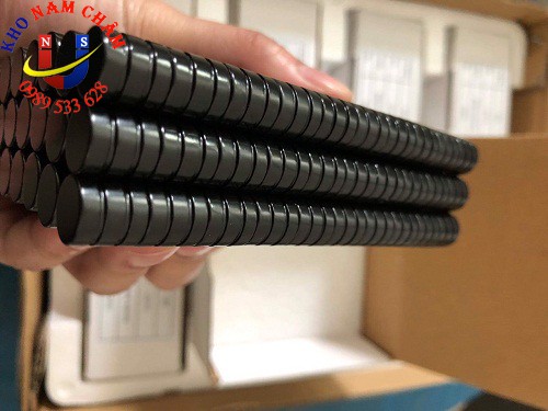Nam châm viên D10X10 có rãnh mạ epoxy chịu nhiệt