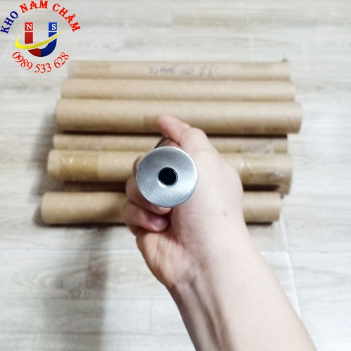 Nam châm thanh phi 32x300mm lọc viên gỗ nén nhiễm sắt